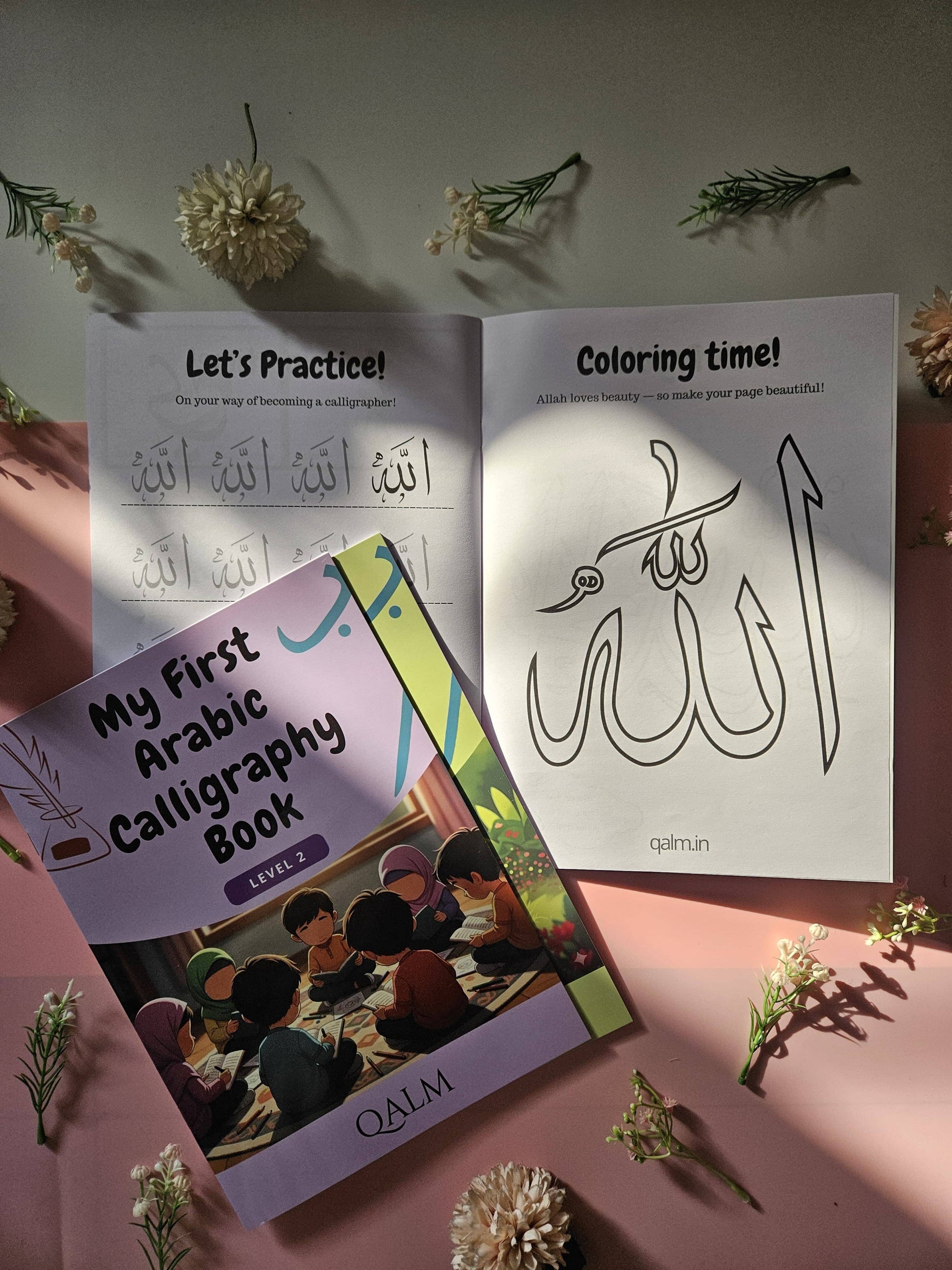 The Complete 4-in-1 Arabic Calligraphy Kit for Kids | Self Learn & Trace QALM 