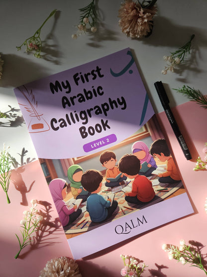 The Complete 4-in-1 Arabic Calligraphy Kit for Kids | Self Learn & Trace QALM 