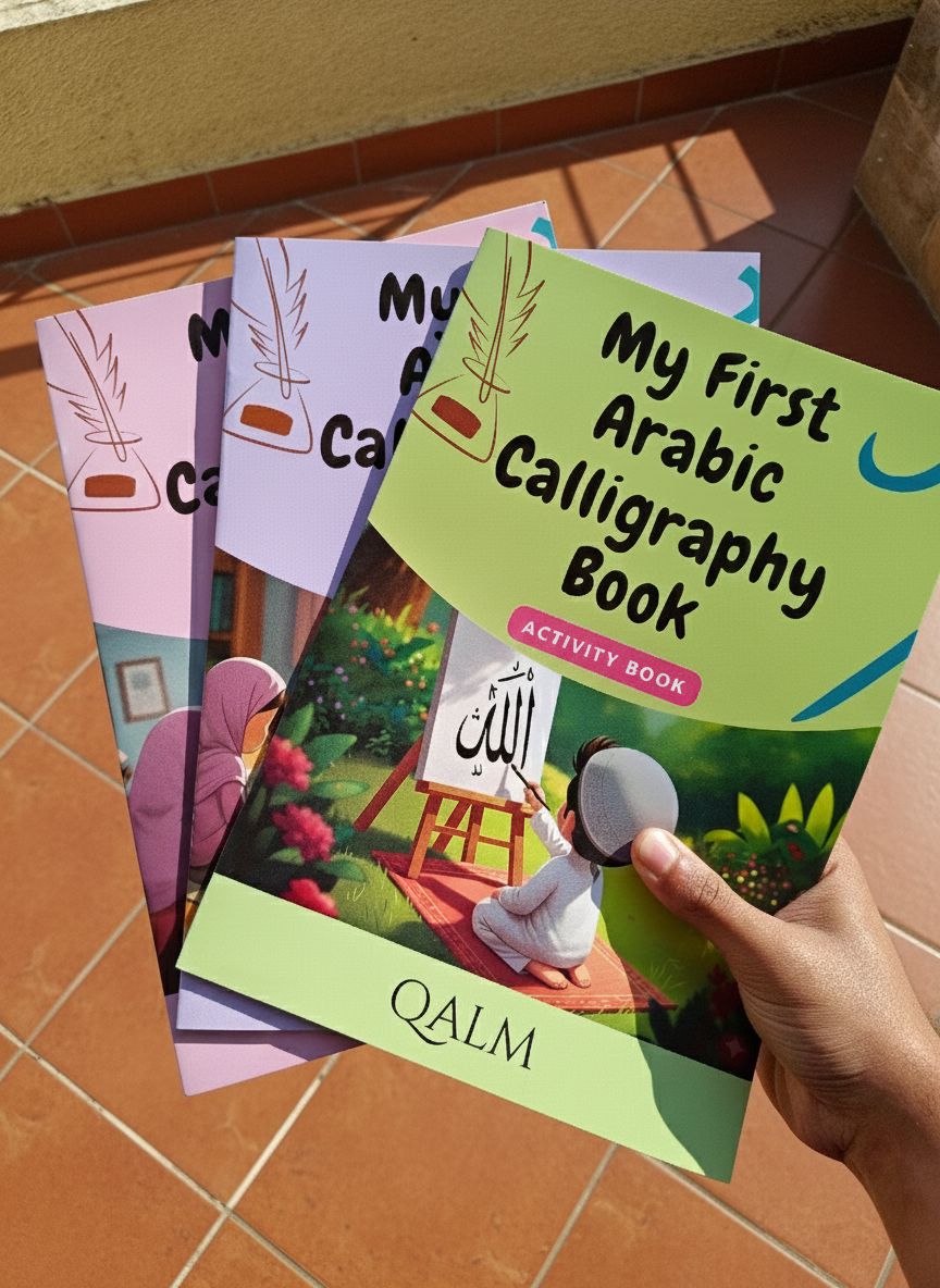 The Complete 4-in-1 Arabic Calligraphy Kit for Kids | Self Learn & Trace QALM 