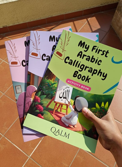 The Complete 4-in-1 Arabic Calligraphy Kit for Kids | Self Learn & Trace QALM 
